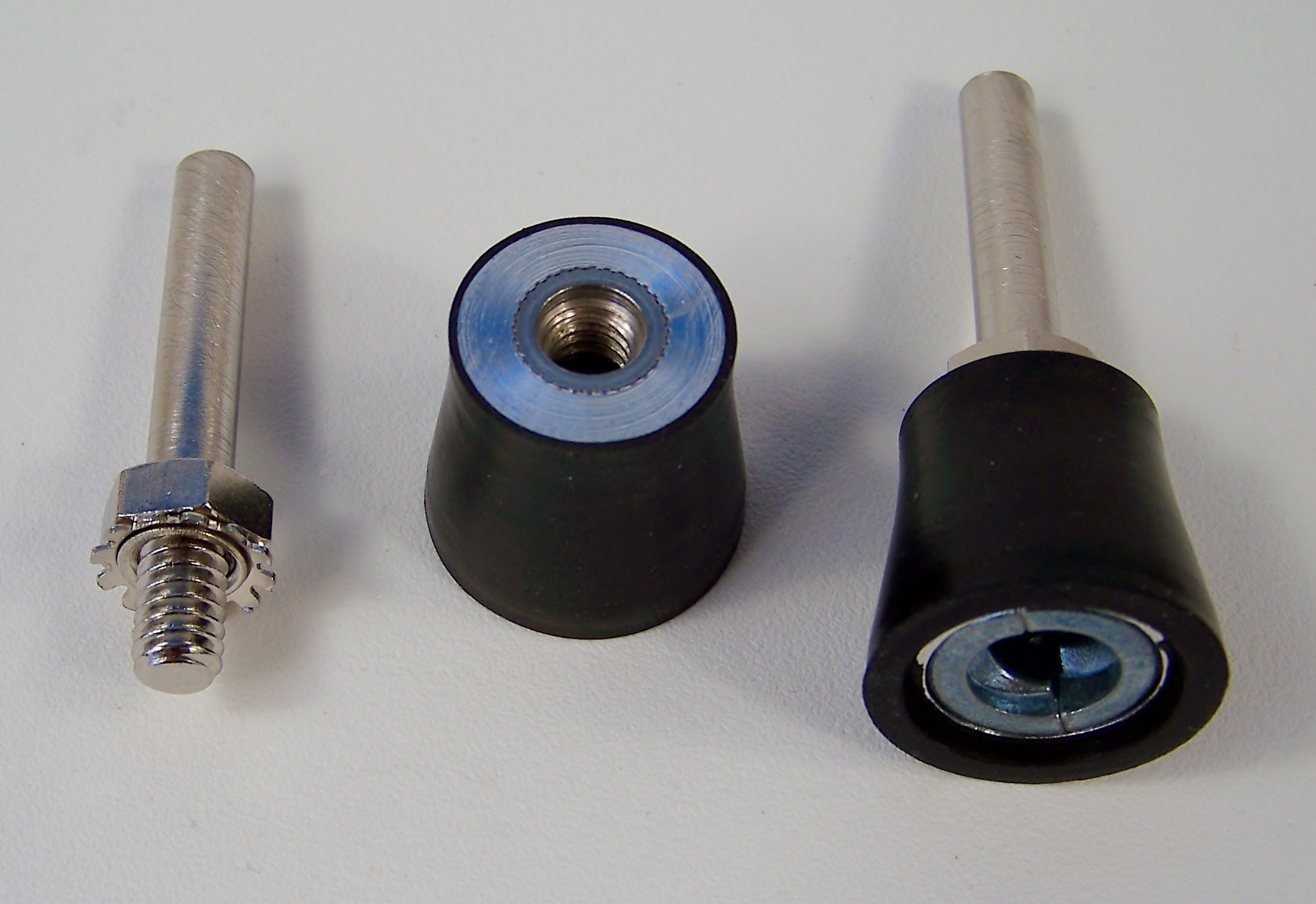 Two 1 inch ROLL LOCK HOLDER / MANDREL Roloc Disc Pad Heavy Dut 1/4